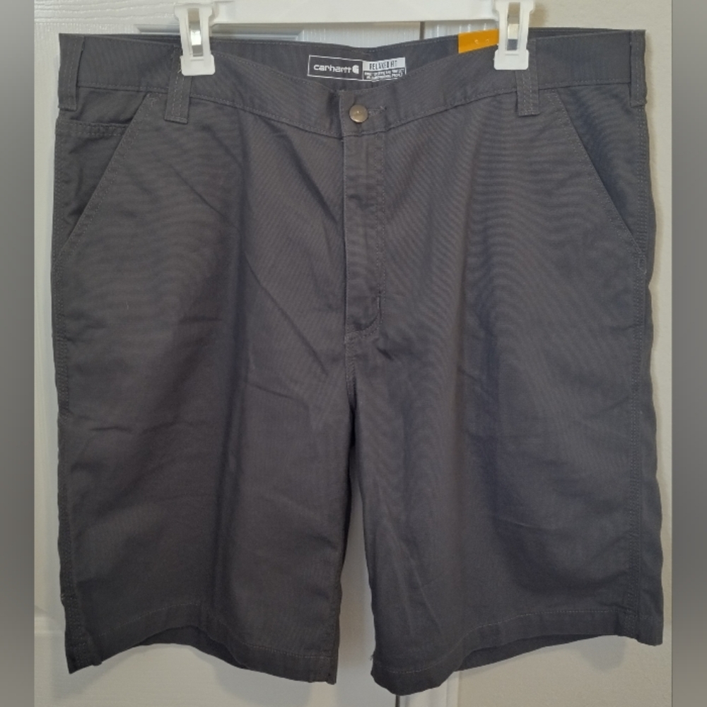 Carhartt Men's Rugged Flex Relaxed Fit Canvas Work Shorts Size 40 Gray